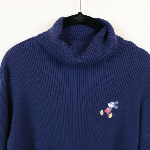Disney Womens Sweater Turtleneck Ribbed Mickey L - Picture 3 of 7